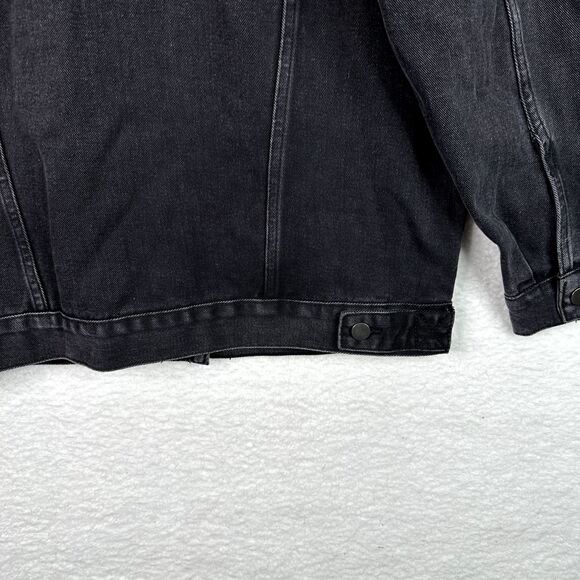 Bumble Denim Jacket Black XL Unisex Oversized Logo Trucker Streetwear - Picture 9 of 13